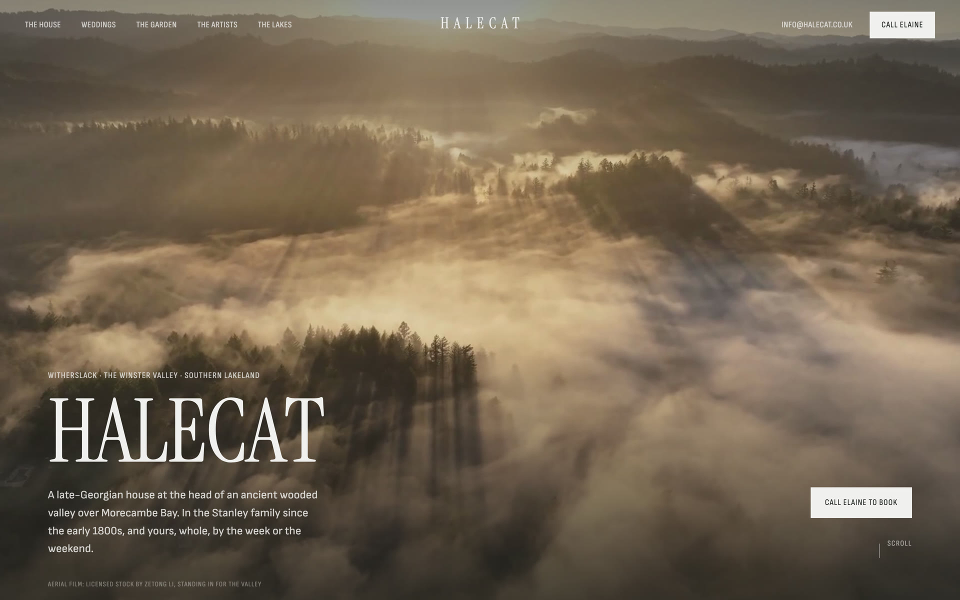 Halecat House & Garden, the homepage