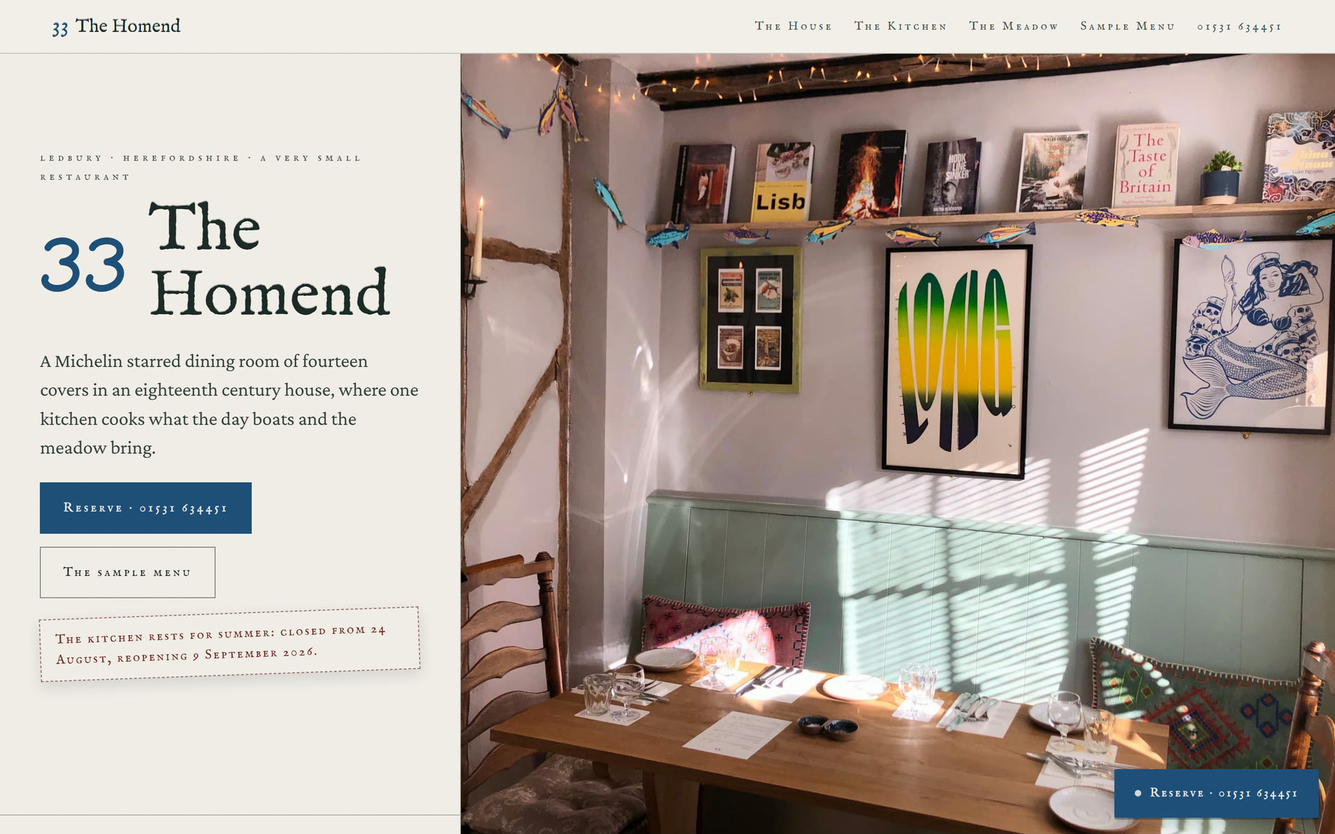 33 The Homend, the homepage